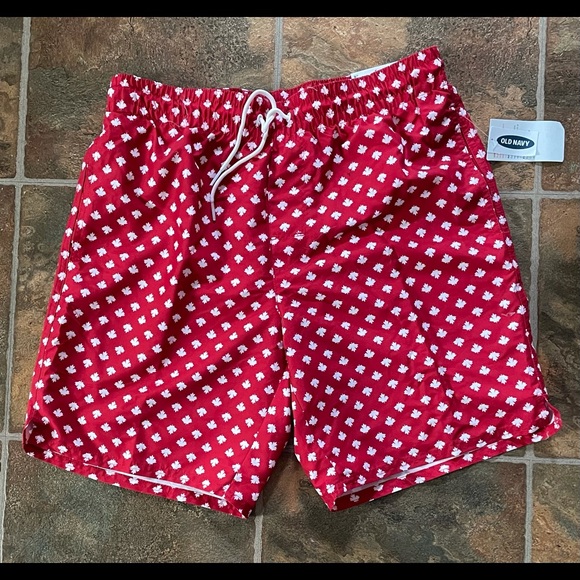 Canada Maple Leaf Printed Swim Trunks for Men - Picture 2 of 2